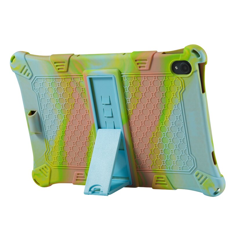 Kinderen Veilig Shockproof Silicone Case Voor Lenovo J706F 11.5Inch Tablet Met Afneembare Kickstand En Schouderband Voor Lenovo Pad: GSC-Blue P