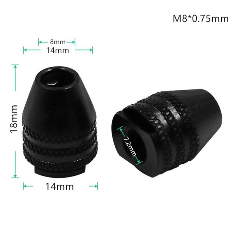 Keyless Drill Chuck For Dremel Rotary Tools Universal Electric Drill Bits Adapter Motor Shaft Mini Chuck Engraver Accessories: 03 Short