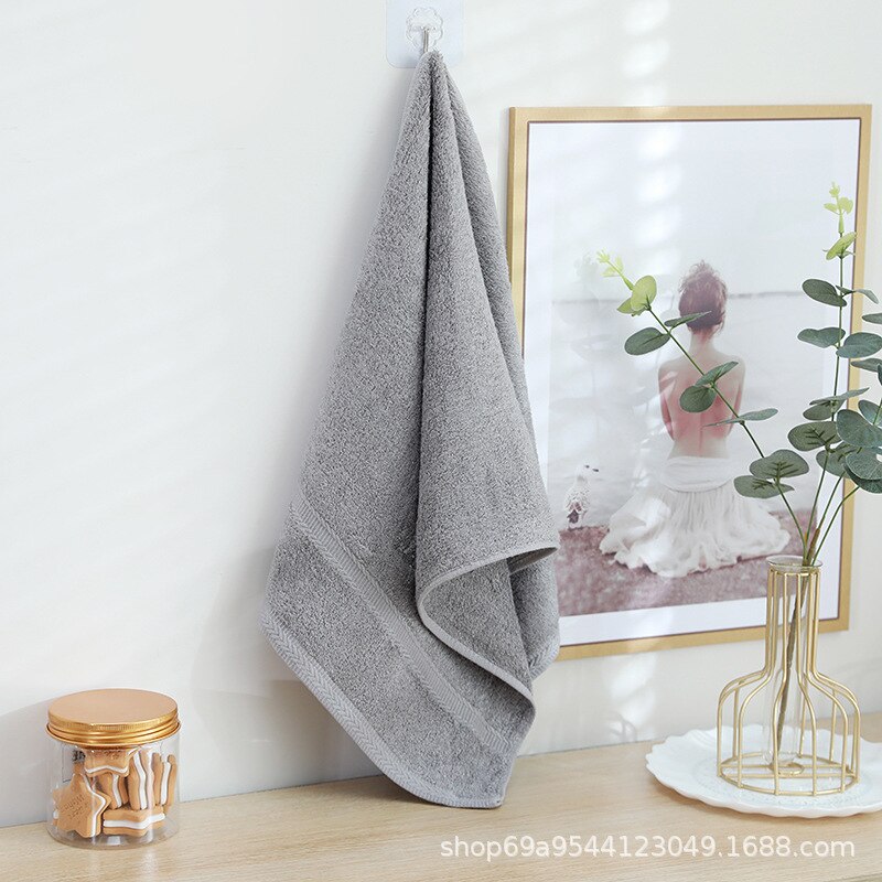 Fibra de bambu cozinha microfiber toalha de praia 34*75 liso do agregado familiar diário engrossado macio rosto toalha toalhas banho do banheiro: Cinza claro
