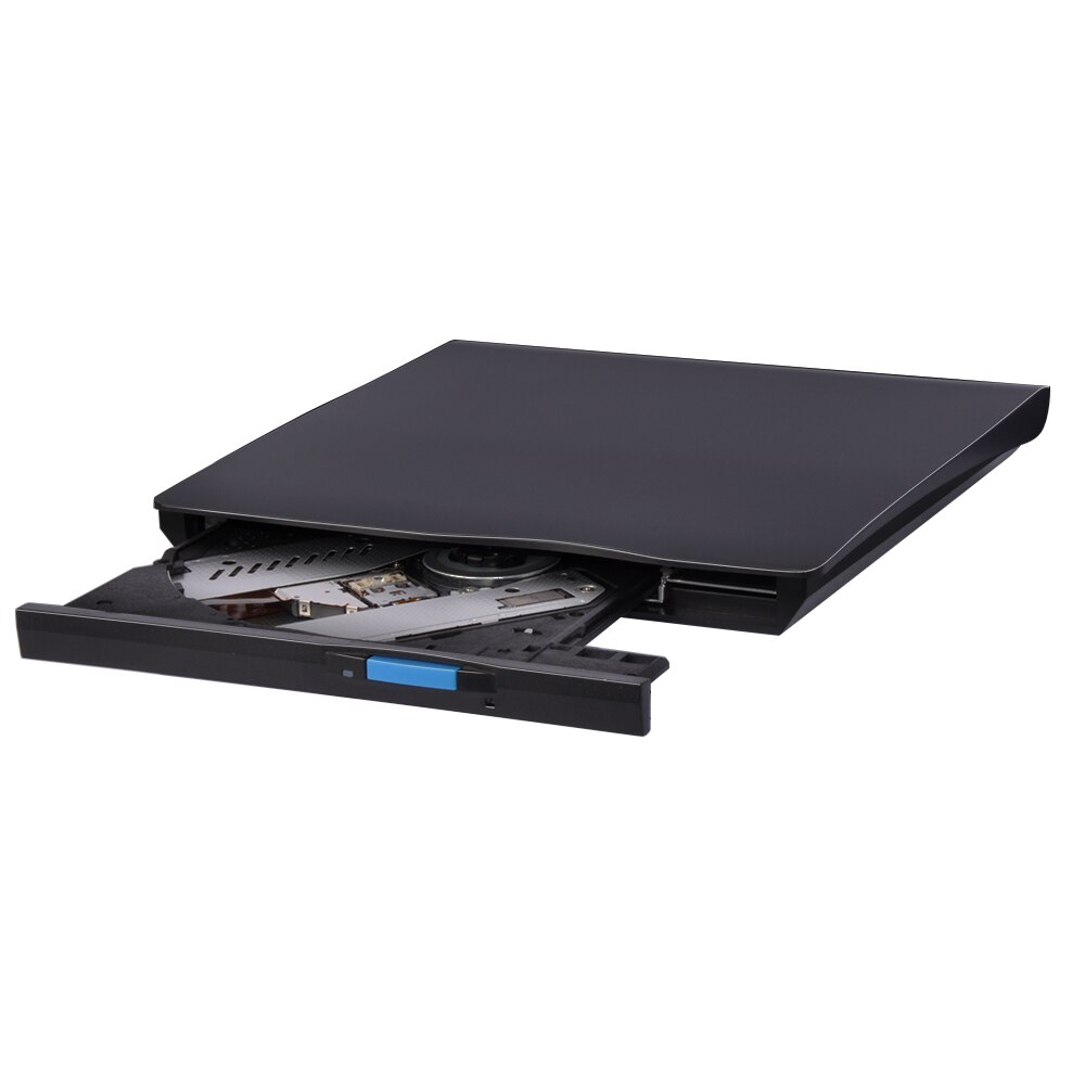 Deepfox-grabador de DVD externo, Unidad óptica de 9,5mm, CD ROM, RW, USB 2,0, lector de reproductor de CD/DVD, quemador de DVD para ordenador portátil, PC, Windows 7/8