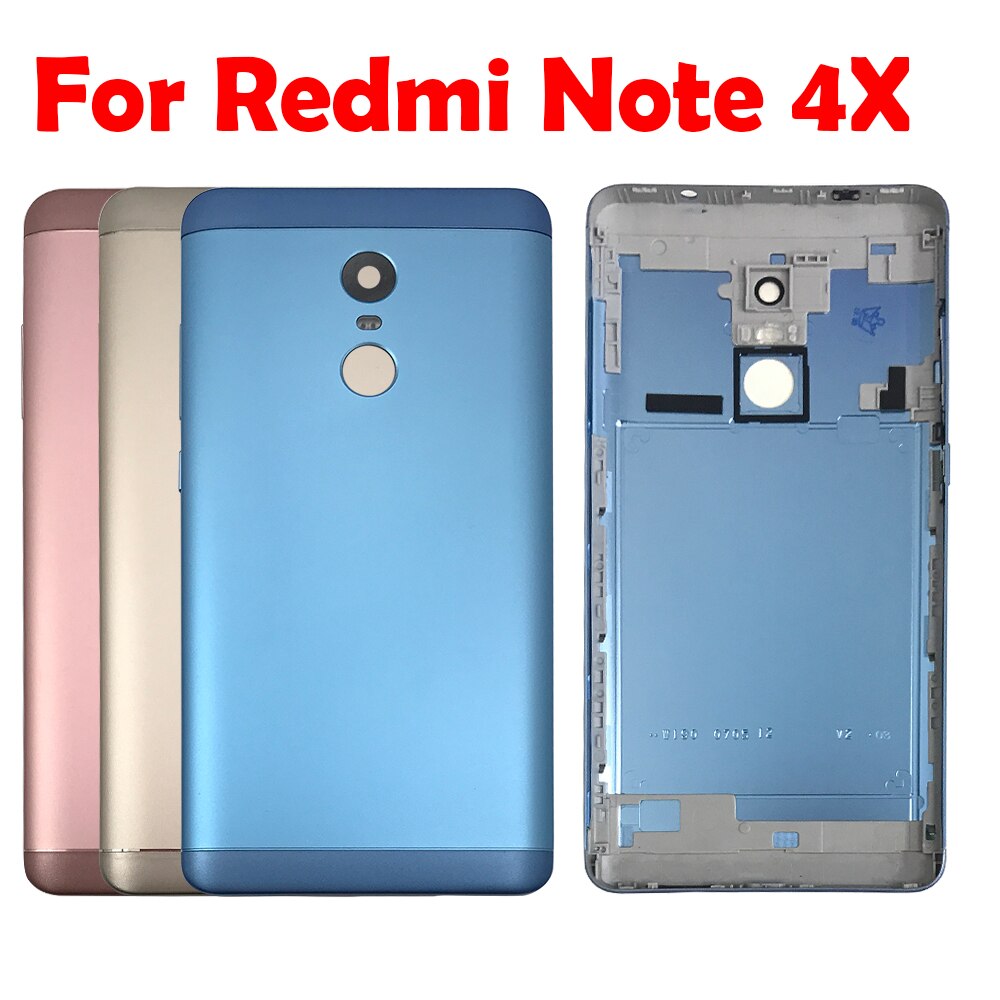 Batterij Back Cover Voor Xiaomi Redmi Opmerking 4X 5 6 Note5 Note6 Pro Terug Batterij Deur Achter Behuizing Met volume Side Knop Sleutel