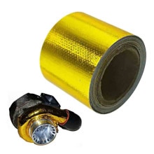 15FT Gold Intake Warmte Reflecterende Tape Wrap Hoge Temperatuur Auto Vervangende Onderdelen Automotive Goederen Auto Accessoires