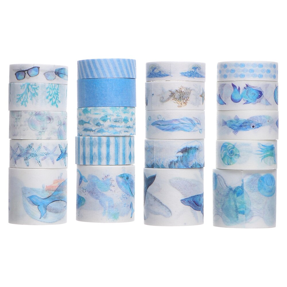 20Pcs Diy Decoratieve Tape Set Dagboek Plakboek Afdrukken Tapes Tapes: Default Title