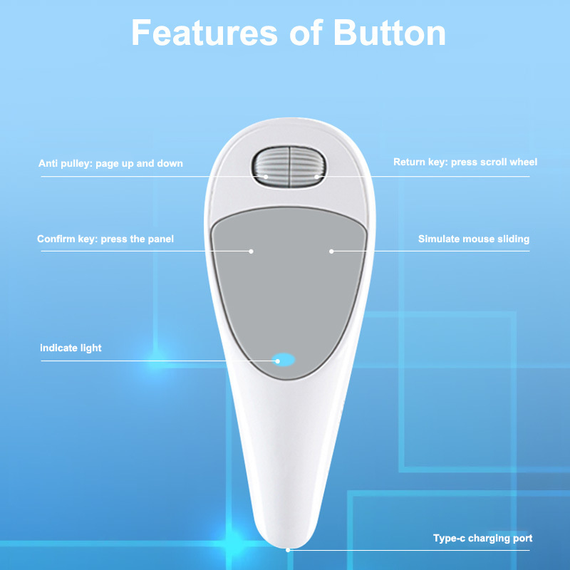 Bluetooth Wireless Air Mouse wiederauf ladbare Typ-C ergonomische Mäuse Touch Control Daumen Finger Mini-Maus für Telefon iPad Tablet iOS