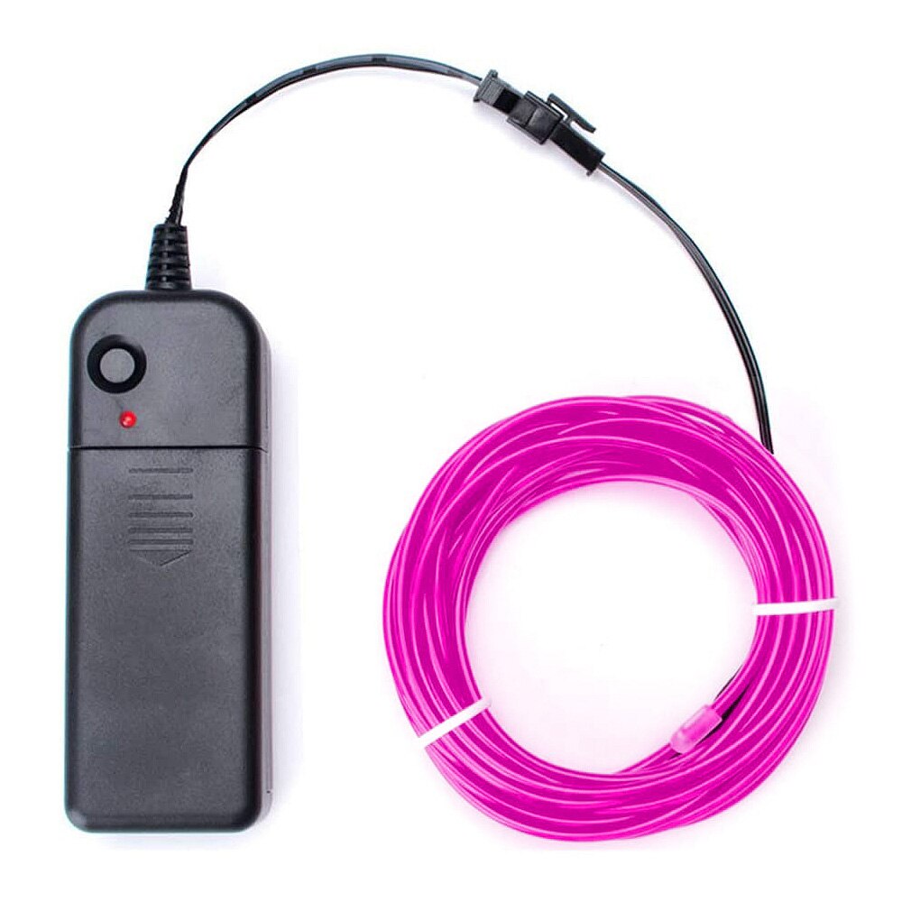 Luz de neón para decoración de , lámpara LED de neón, bola de Navidad, led Flexible, tubo de cuerda de alambre, tira LED impermeable: pink