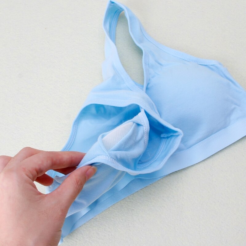 Sujetadores de pubertad de entrenamiento pequeños inalámbricos de algodón para chicas chico ropa interior para deporte