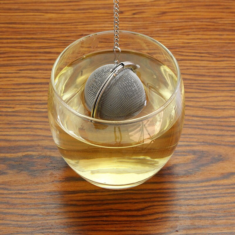Infusor de té de acero inoxidable, colador de hojas de té, Bola de té, dispositivo de elaboración de hierbas, especias, utensilios para filtro de cocina,