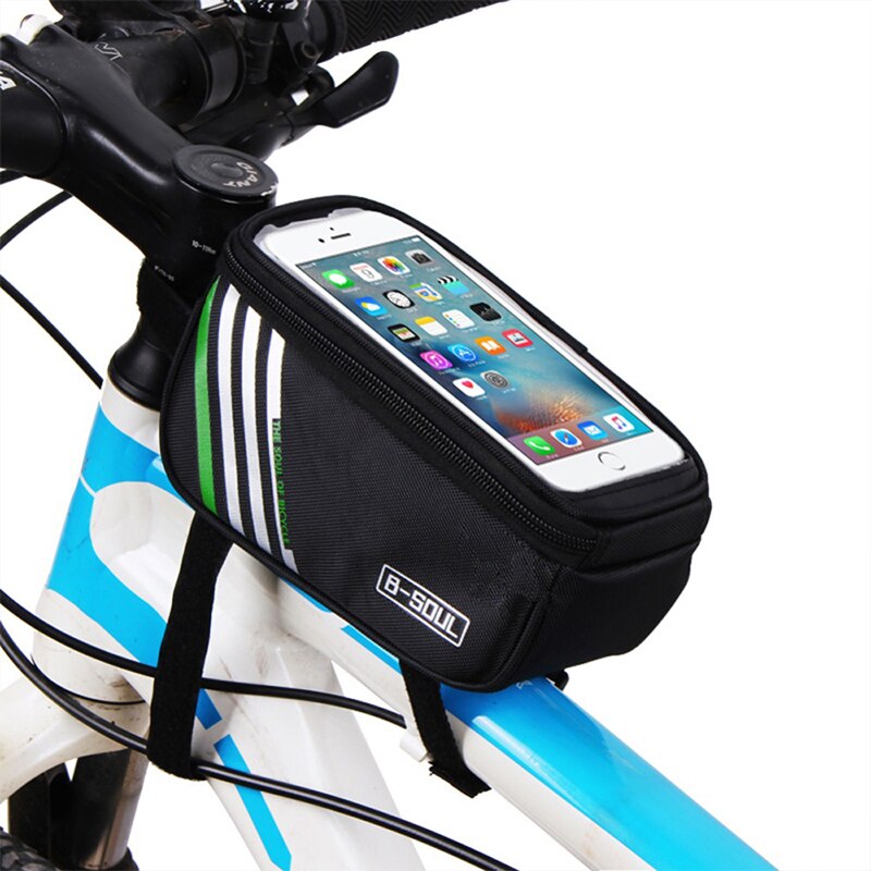 5.0/5.5 Inch Fietstas Waterdichte Touch Screen Fietsen Fiets Voor Frametas Tube Pouch Telefoon Opbergtas Fiets accessoires: 02  5 inch