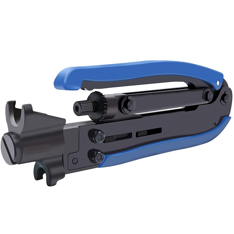 Coaxial Compression Tool Coaxial Cable Crimping Pliers Kit Adjustable RG6 RG59 RG11 75-5 75-7 Coaxial Cable Stripper: A.
