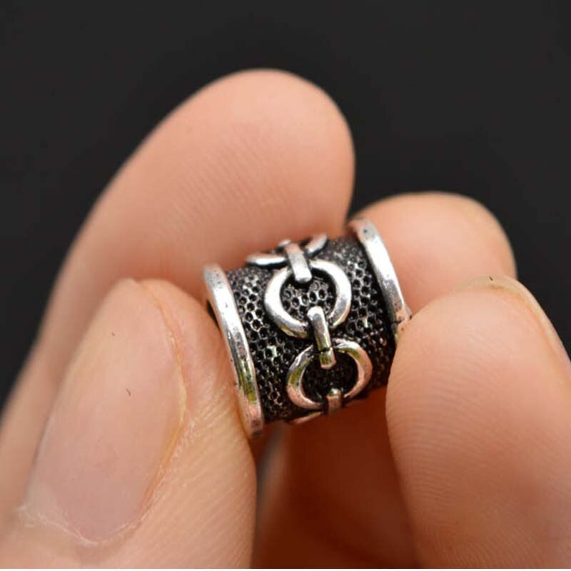 5pcs Viking Celtic Runes Charms Hair Braid beard Dreadlock Bead Hair Rune Beads For Jewelry Making Ring for DIY Findings