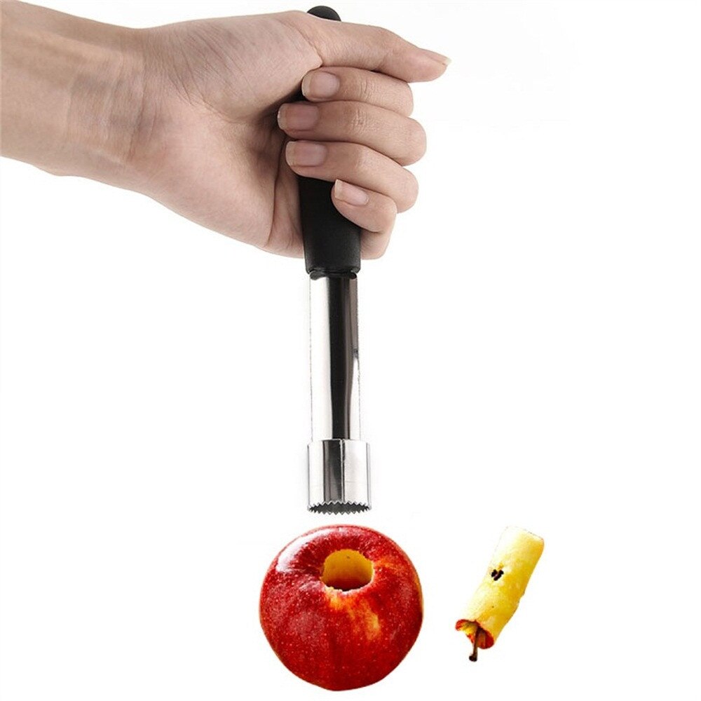 Utensilios de cocina de acero inoxidable, descorazonador de fruta y manzana con núcleo para eliminar semillas, utensilio de cocina de giro fácil, accesorios Keuken