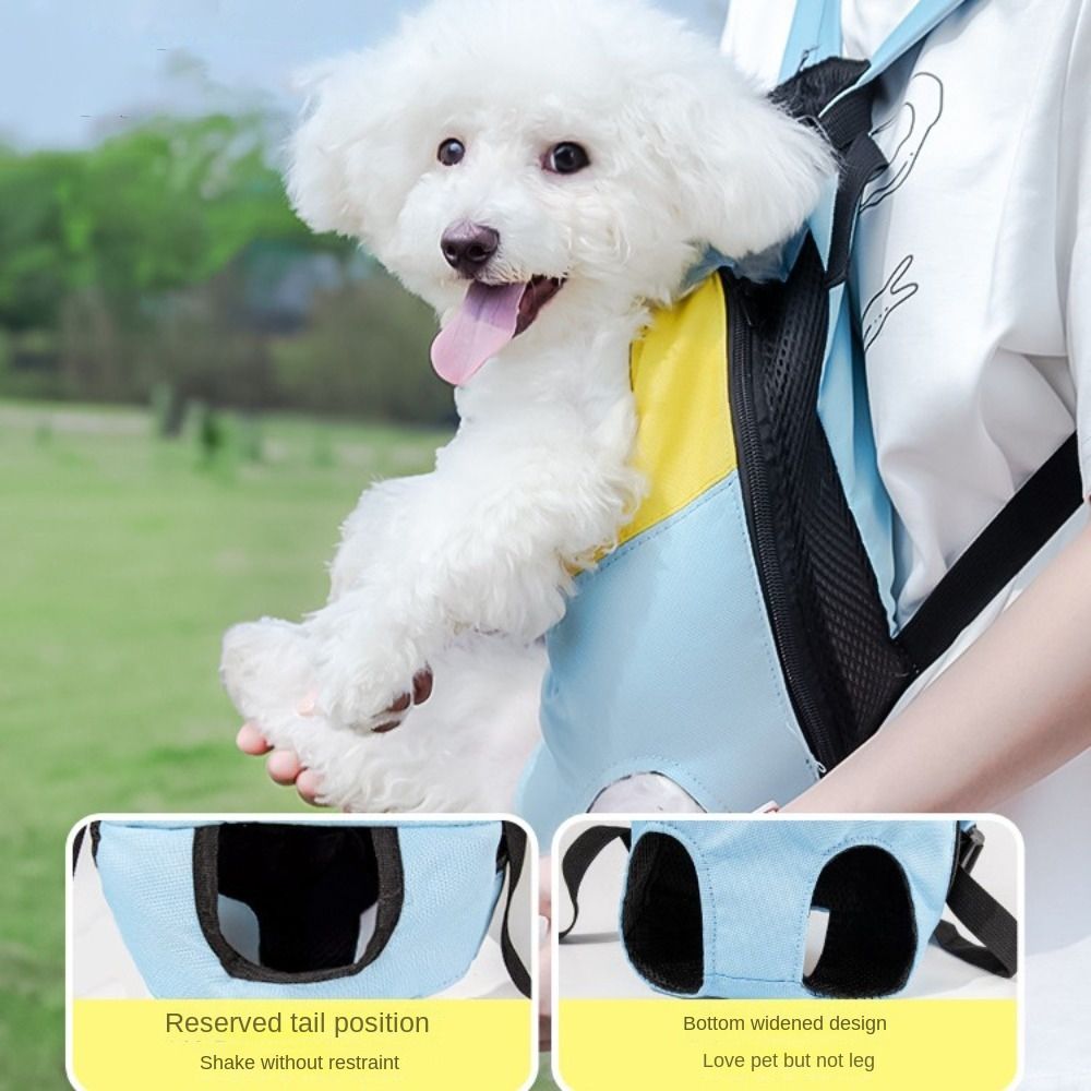 Mochila portátil para exteriores para perro y gato, mochila de transporte para mascotas, transpirable, frontal para el pecho, suministros para cachorros pequeños y medianos