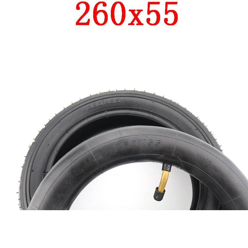 260 x 55 dæk / dæk og slange passer til børn i trehjulet cykel, babyvogn, sammenklappelig vogn, elektrisk scooter, børnecykel 260*55