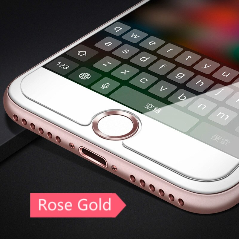 Ren farge universell telefon fingeravtrykk hjemmeknapp til iphone 7 6 6s Plus 5 5s se ipad anti-svette beskyttende knapp klistremerke: rose måke