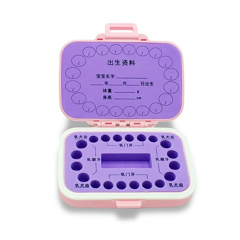 Dentes do bebê caixa de lembrança pp dente caixas de fadas caçoa o armazenamento do dente titular organizador bonito crianças dente fetal recipiente de cabelo