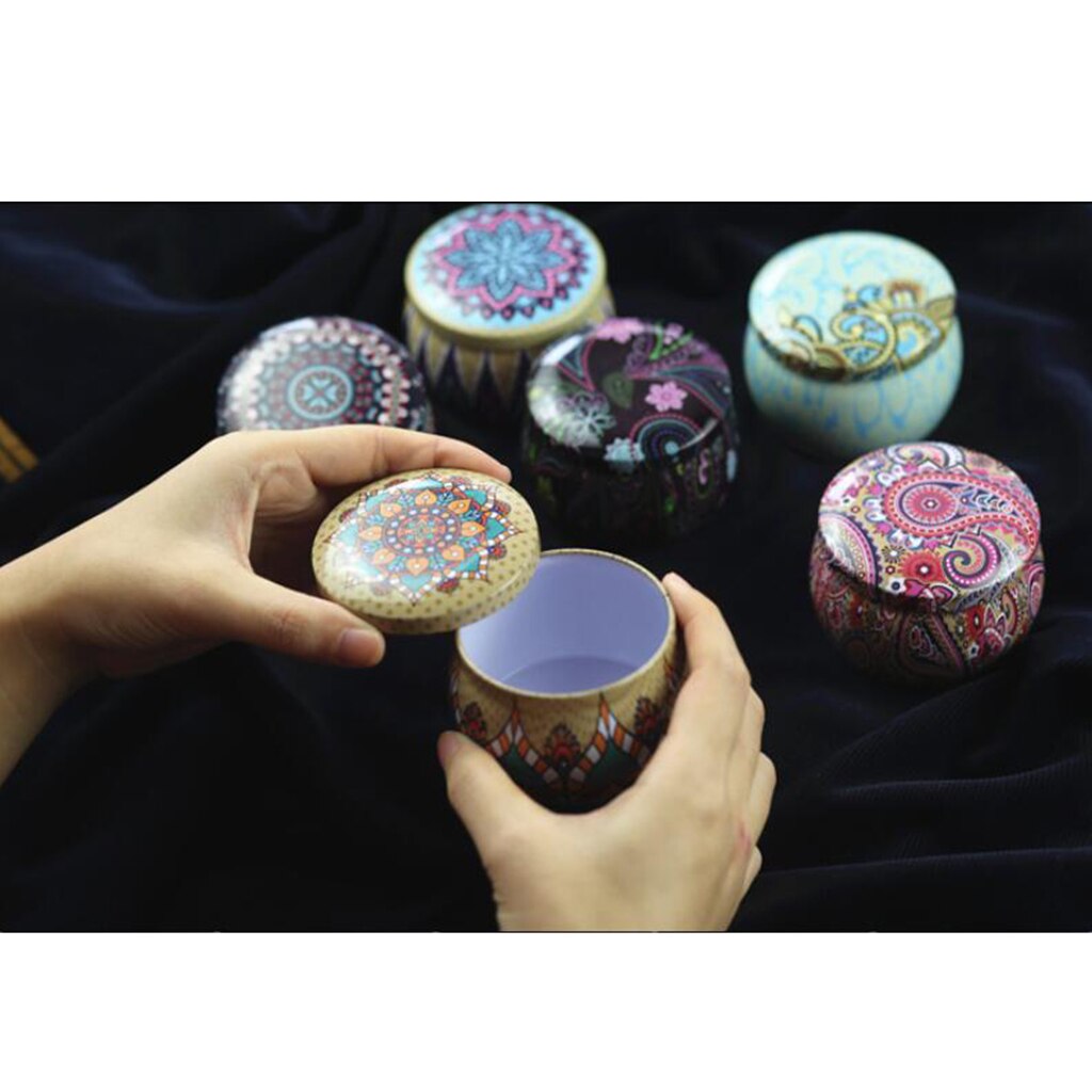 Premium Christmas Cookie Tins - Decorative Ethnic Style Cookie Tins, Extra Thick Steel - Cookie Containers for Giving