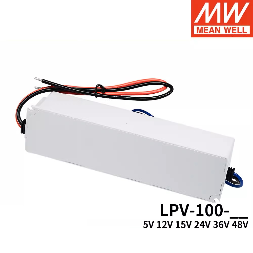 Gemiddelde Goed Led Driver LPV-100 5V 12V 15V 24V 36V 48V Dc 100W Waterdicht Ip67 Led Light Bar Transformator Schakelende Voeding