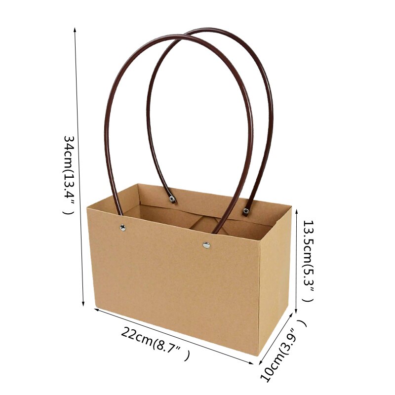 Tragbare Blume Box Wasserdichte Papier Handtasche Verpackung Tasche Hochzeit Rose Party Box Verpackung Für Süßigkeiten Kuchen Geburtstag: B11