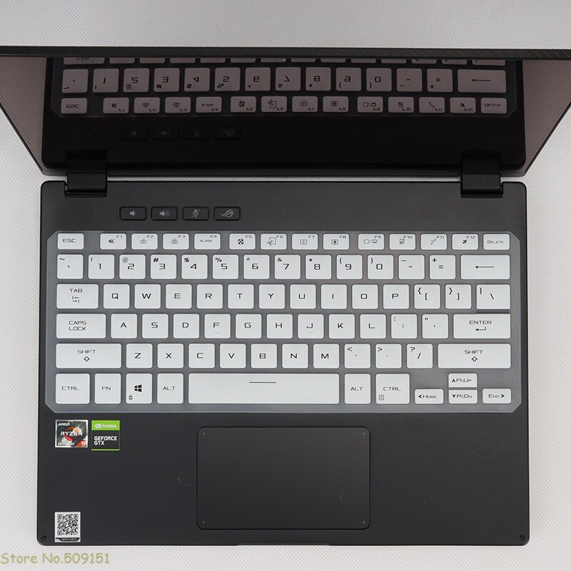 For ASUS ROG Flow X13 GV301Q GV301QH GV301 QH PV301 13 13.4&quot; laptop Silicone Keyboard Cover Protector Skin Dustproof: White