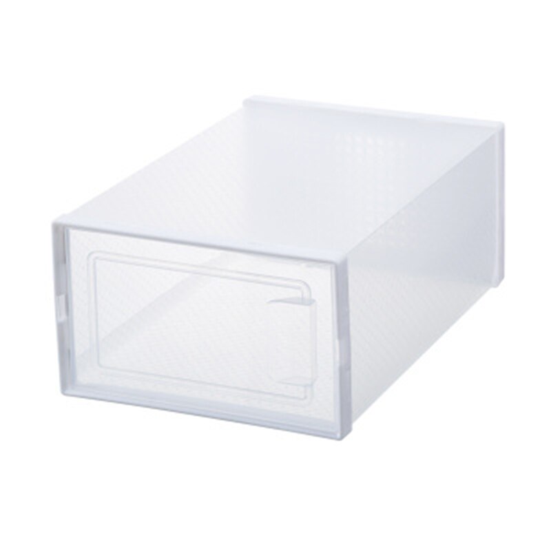 Transparante Dubbele Frame Schoenendoos Plastic Schoenendoos Opslag Stofdicht Flip Cover Lade Clear Organisator Container Stapelbaar: C
