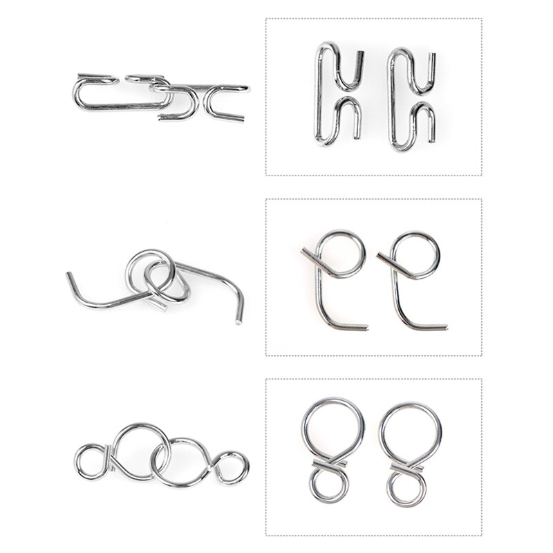 Mensa Dozen Mensa Puzzles Metal Wire IQ Wire Brain Teaser Game Educational Toys