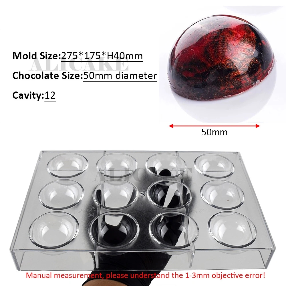 3D Polycarbonate Chocolate Molds Tray Forms For Baking Chocolate Bar Cake Thick Mould Pastry Tools for Bakery Mold: 52-2189XI