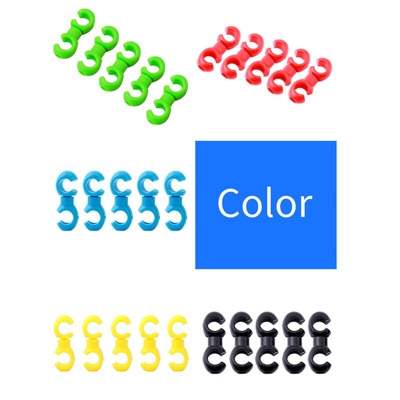 20/10 pcs Bicycle MTB Brake Cable S Style Clips Buckle Hose Guide Bike Cross Line Clip