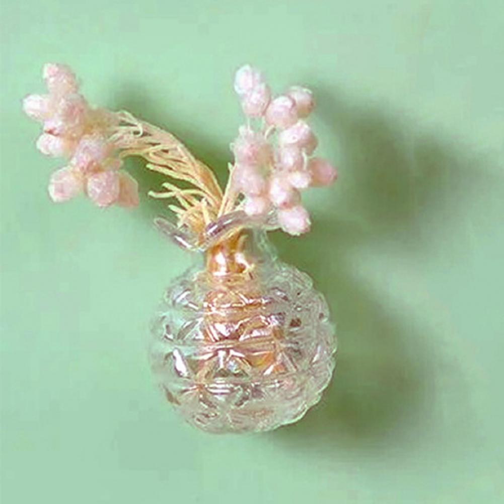 Glasvase Kühlschrankmagnet 3D Miniatur Blumenvase Kühlschrankmagnet für Home Office Küche Spind Kühlschrank Glas Mini