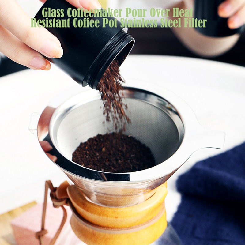 4000ML Glass Coffee Pot Heat Resistant Classic Coffee Kettle Maker Pour Over Coffeemaker Coffee Drip Pot Coffee Percolators
