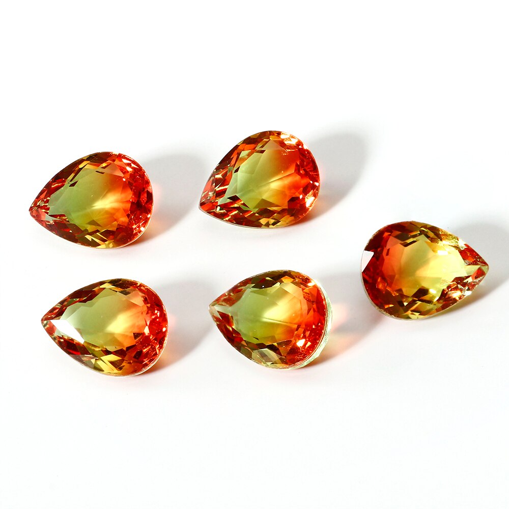 Charms 7x9MM 2-3 CT Water Cut Loose Gemstone Watermelon Stones Decoration Fine Jewelry 5 pcs/set