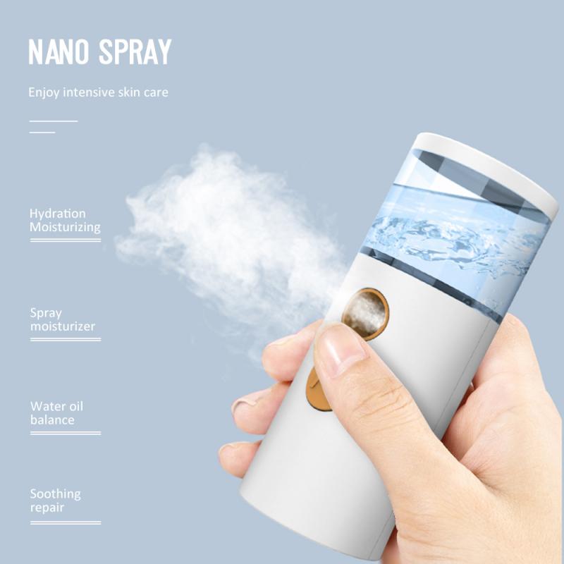 Usb ultralyd nano mist sprayer bærbar ansigtsfugter cool mist ansigt fugtighedscreme luft fugtgivende mister ansigtsdamper maskine