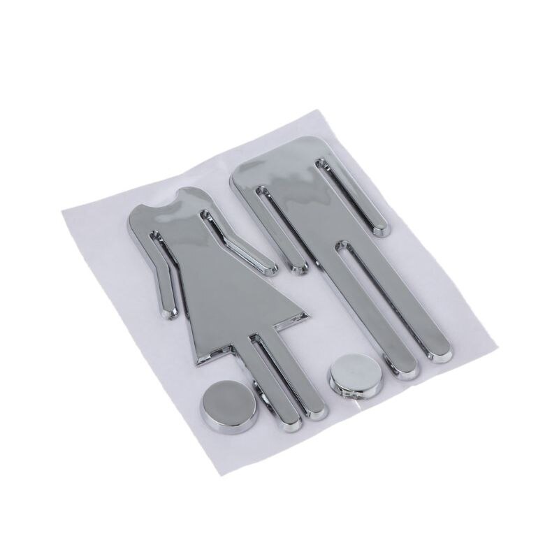 2 stk abs plast avtakbar mann kvinne vaskerom toalett wc skilt klistremerker selvklebende bad hotell kontor diy hjem dørskilt