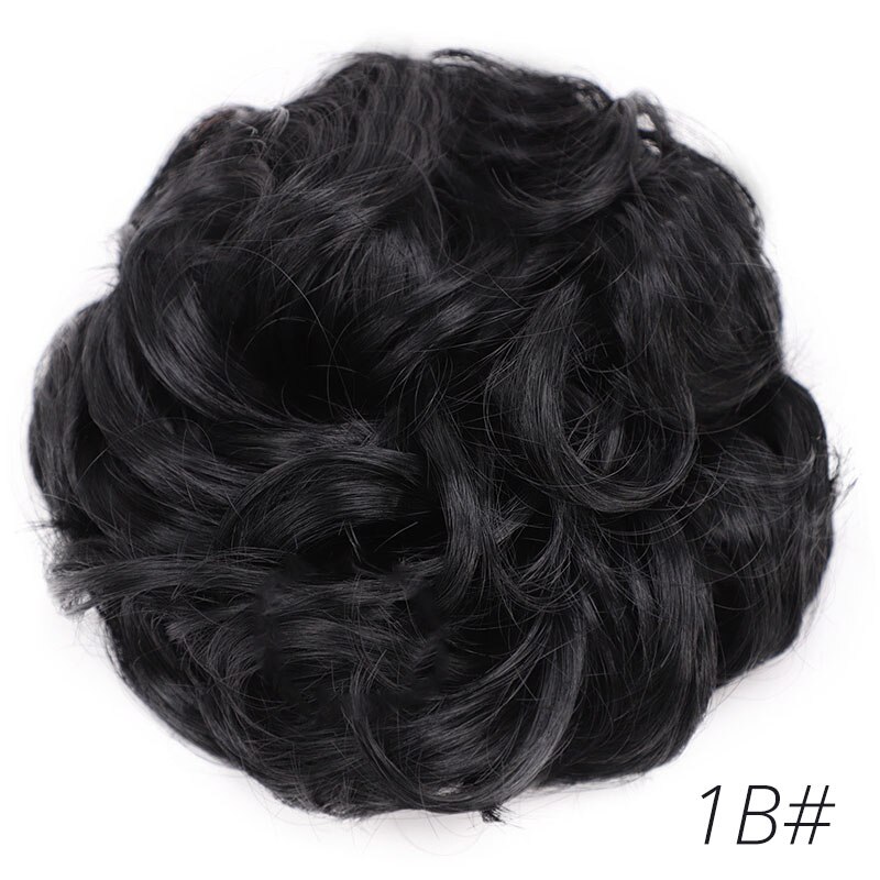 Moño de pelo sintético AISI BEAUTY, moño de goma elástica para el pelo, moño negro o marrón, extensores de goma para el pelo