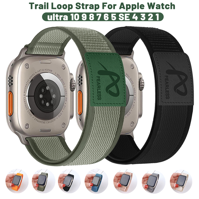 Trail Loop Strap For Apple Watch Bracelet 49mm 45mm 44mm 42mm 41mm 42mm 46mm Nylon Band For Iwatch Series Ultra 10 9 8 7 6 5 SE