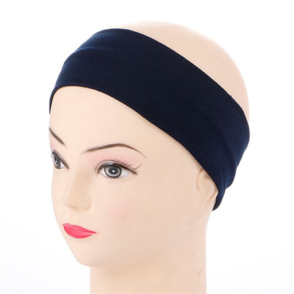 1 pc Sweat Absorb Soft Wide Cotton Elastic Headband Running Yoga Stretch Hairbands Women Girls Colorful Sports Headband