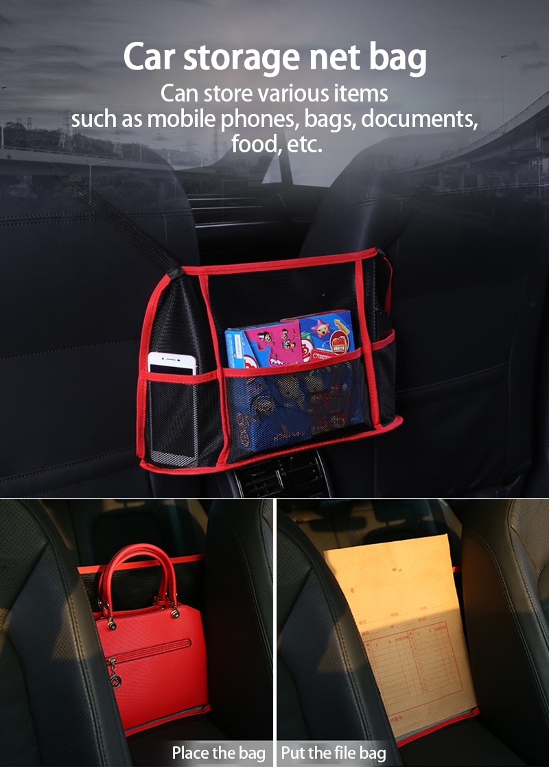 Auto net zak handtas houder organizer stoel zijkant opbergnet tas voor verpakking auto organizer opbergtas auto accessoire
