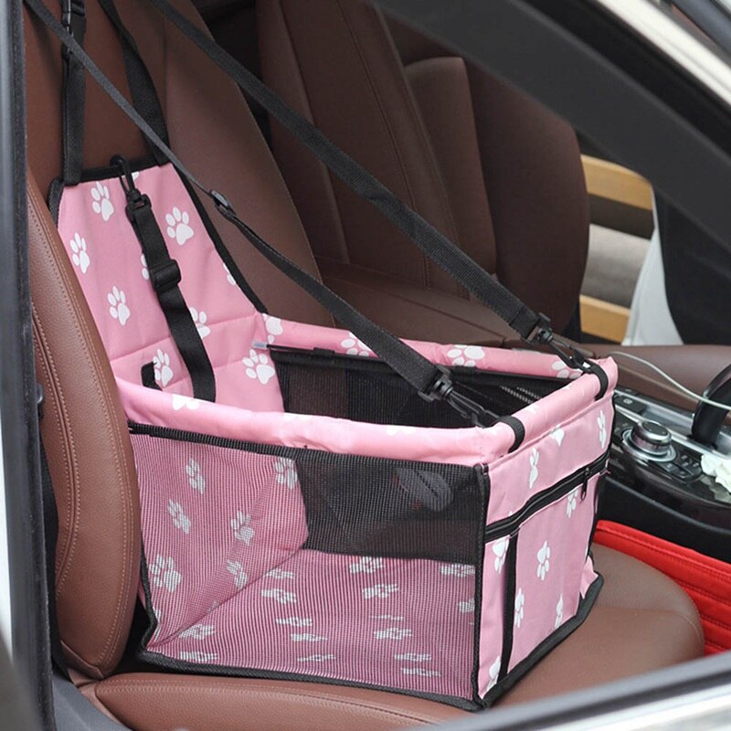 Bolsa de seguridad para el asiento del coche del perro, cesta impermeable, hamaca de mascota plegable, Transportín para gatos y perros pequeños, malla de viaje