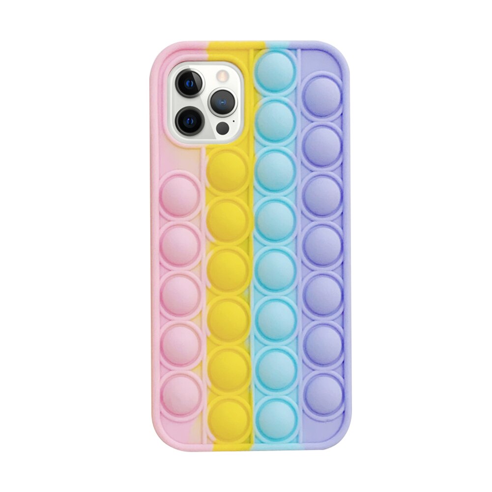 Push Bubble Toy Phone Case Silicone Relieve Stress Pop Fidget Toys Phone Case For iPhone 11/11 Pro/11Pro MAX/12Pro MAX: For iPhone 12Pro MAX