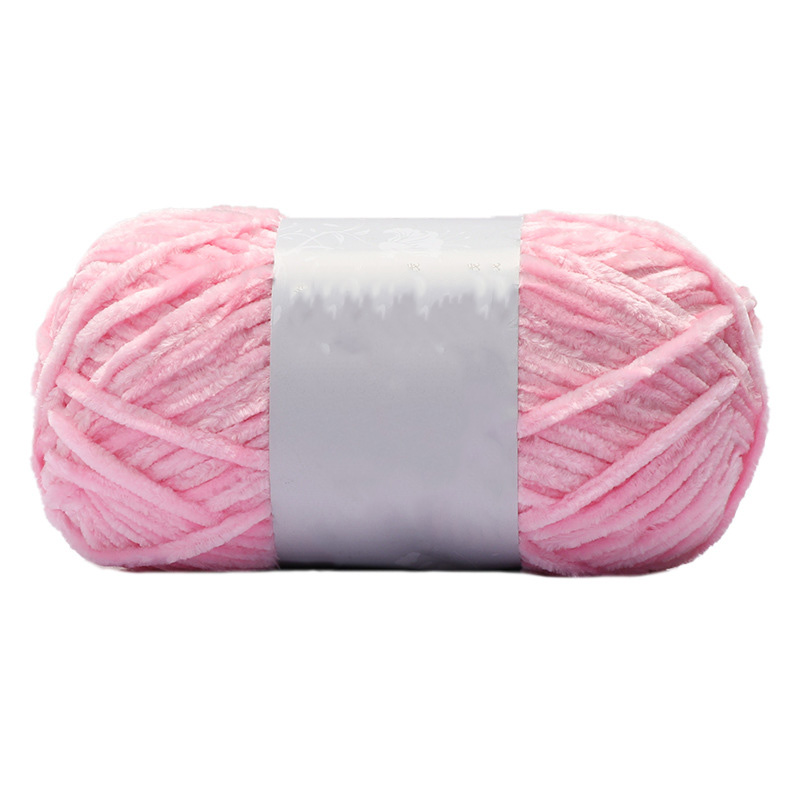 1Pc 100g Velvet Yarn For Hand Knitting Chenille Crochet Yarn Soft Threads Baby Line For Sweater Scarf Doll Amigurumi 180m/7086i: Lavender