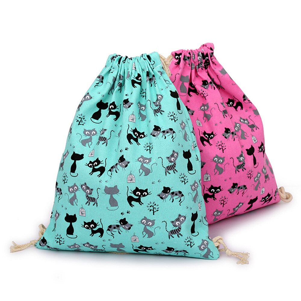 Vrouwen Mannen Trekkoord Rugzak Canvas Opknoping Zak Sport Beach Travel Opbergtas Outdoor Rugzak Pouch Pocket Bag Worek Plecak