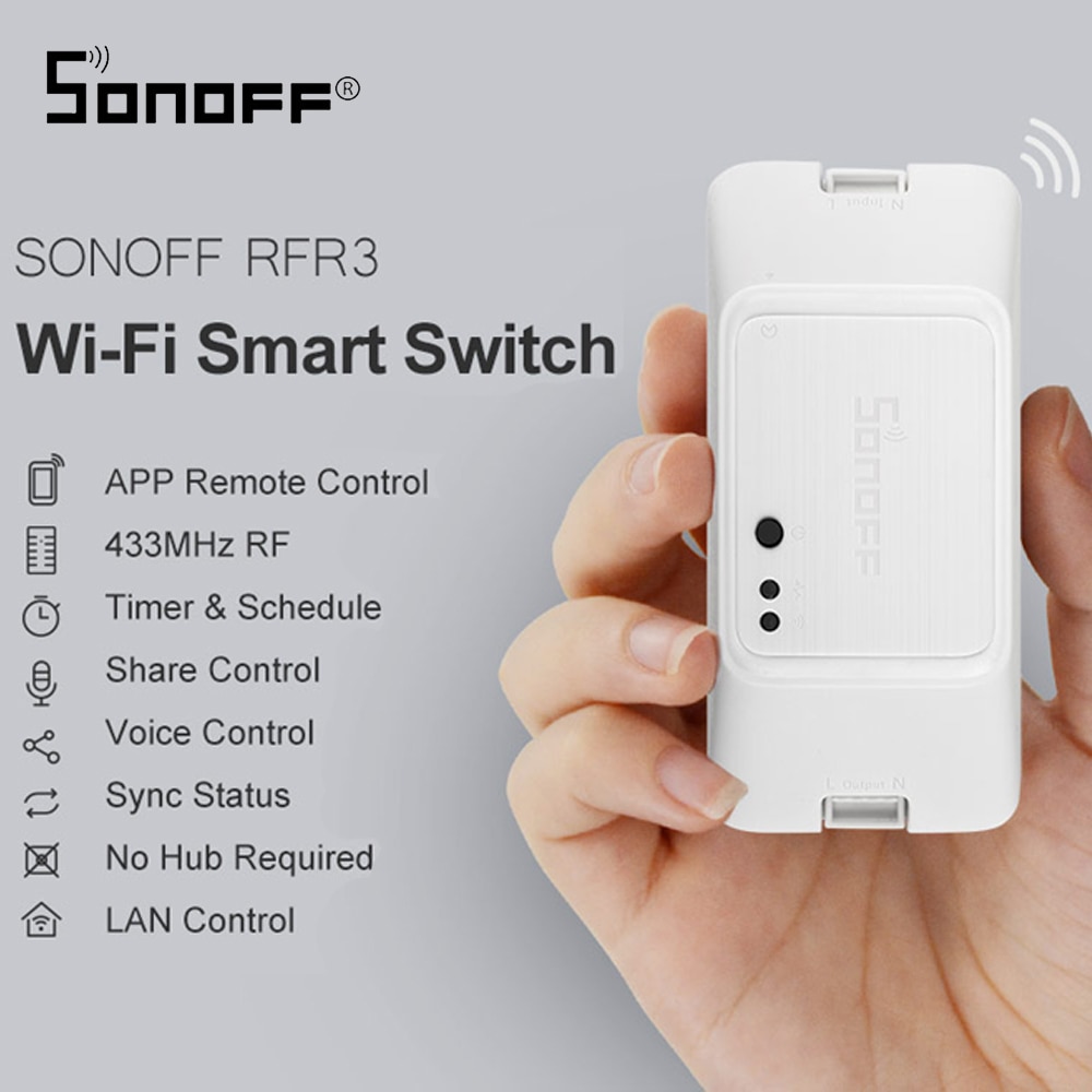 SONOFF RFR3 DIY wifi remote smart RF schakelaar werken met Alexa/Google Home Assistent Smart Home Automation Module DIY Timer