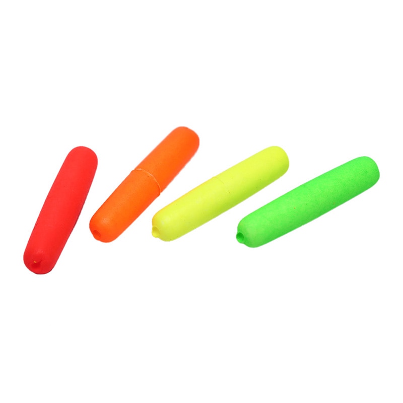 10pcs Small foam Cylinder Rig Float Fishing Float Tip Visual Beans Red Orange Yellow Green Stops Terminal Accessories