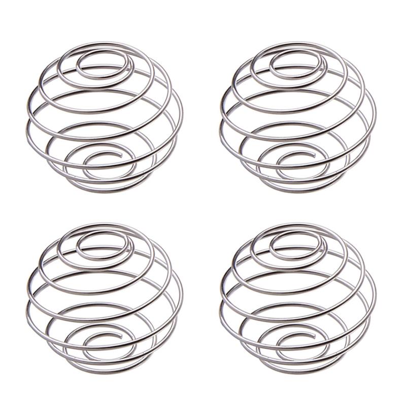 Rostfritt stål vispboll för shaker protein vattenflaska boll mixer bar juice mjölk mixer kökstillbehör: 4pc