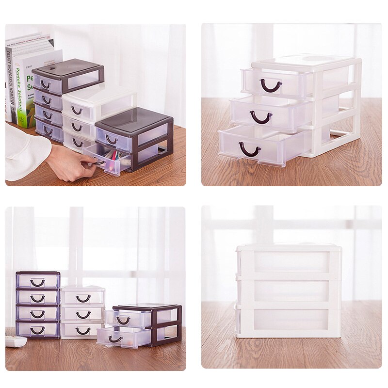 Drawer Durable Plastic Office Table Desktop Debris Cosmetic Drawer Style Holder Storage Box DIN889