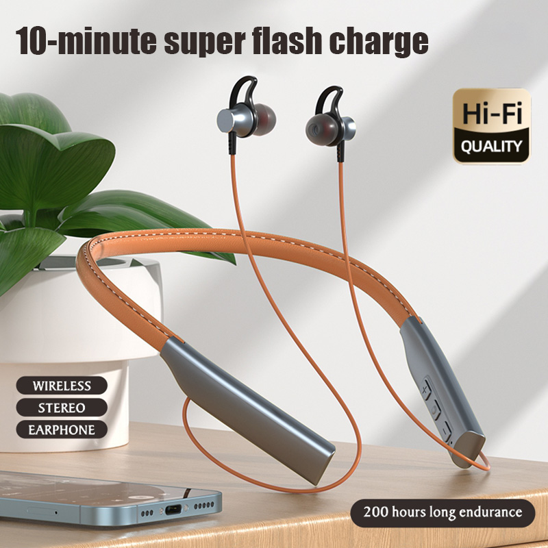 Fone Bluetooth-Kopfhörer, kabellose Kopfhörer, magnetisch, Sport-Nackenbügel, um den Hals hängende TWS-Ohrhörer, kabelloses Bluetooth-Headset mit Mikrofon