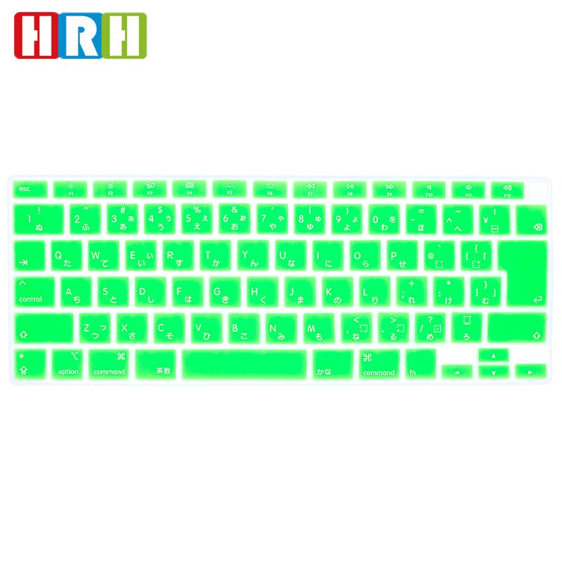 HRH japoński język silikonowa klawiatura skóry pokrywa Protector dla MacBook najnowszy Air 13 Touch ID A2179 (wydanie 2020) wersja JP