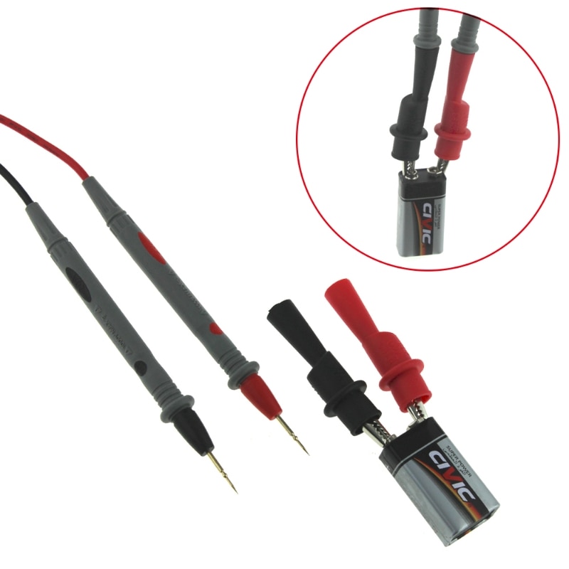 Krokodilklämmor klämma kabel digital multimeter test  + 1000v 20a testkabel