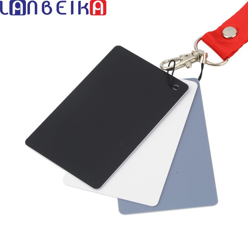 17.5x12cm Nuovo di Grandi Dimensioni 3 in1 Digital Card Grigio Bianco Nero Grigio Colore Bilanciamento del Bianco con La Cinghia Per 350d 450d 650d d90 d3100 d5100