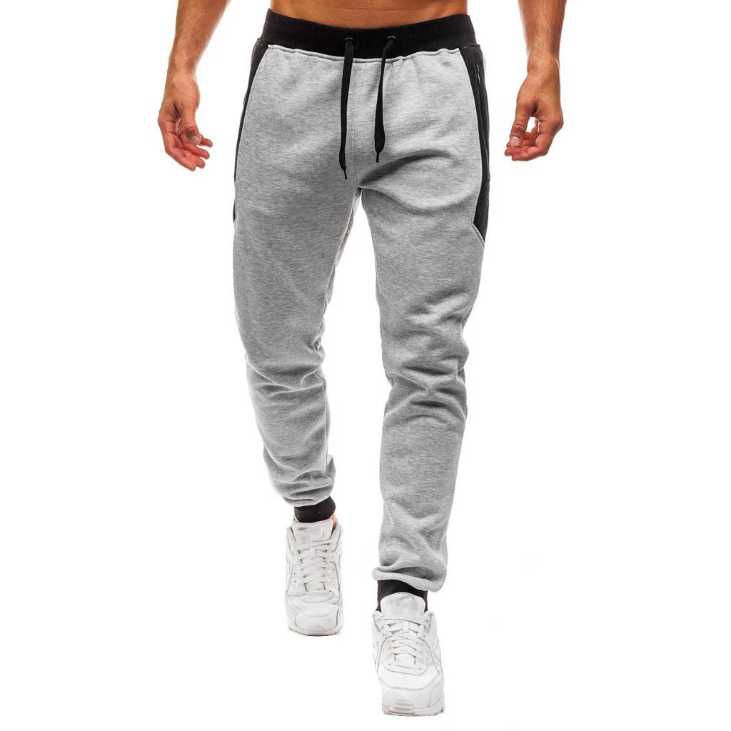 Joggingbroek Splicing Sport Broek Mannen Warme Broek Ritsvak Flexibele Losse Broek Mannen Werken Joggers Pantalones Hombre