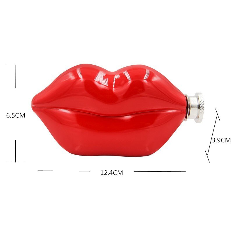 Bpa-vrij Mini 5Oz Creatieve Lippen Whisky Fles Liquor Flagon Draagbare 304 Rvs Alcohol Vodka Heupfles Box Set